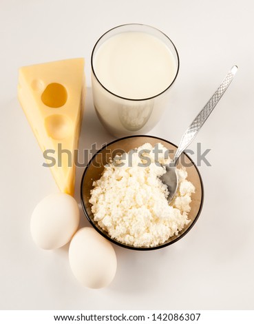 Picture of dairy products and eggs