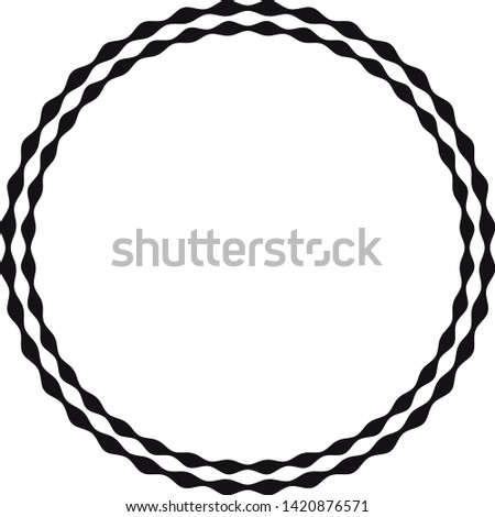 Black and white abstract silhouette frame