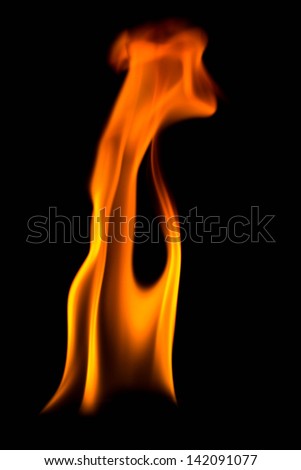 fire flame on dark background