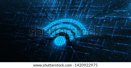 Free WiFi Network Signal Technology Internet Concept Royalty-Free Stock Photo #1420922975
