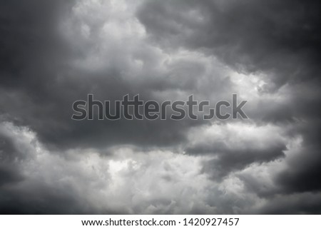 Heavy rain cloud storm, Dark gray rain cloud