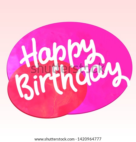 Creative Illustration of a Colourful decorative Happy birthday design with little watercolor texture. This can be used for cards or anything. Transparent file is also available in Png format