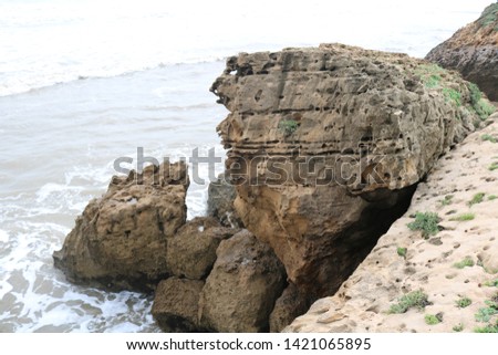 THE ROCKY SEA SHORE IN DIU GUJARAT  STATE