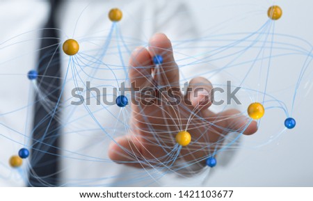 data network in hand digital