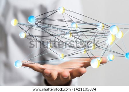network connection digital in hand
