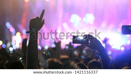 People enjoy concert at festival