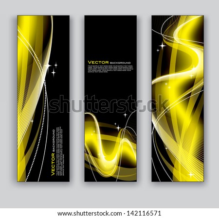 Abstract Banners. Set of Three Vector Backgrounds..