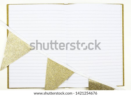 Greeting card with golden flags