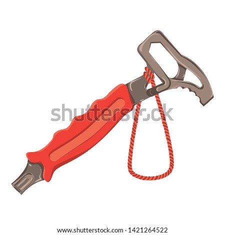 Ice axe icon. Cartoon of ice axe vector icon for web design isolated on white background