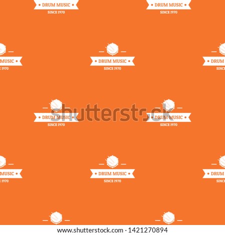 Drum music pattern vector orange for any web design best