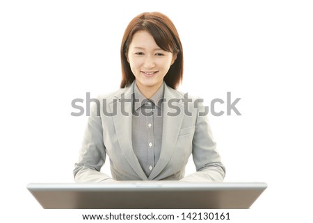 Business woman with laptop