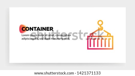 CONTAINER AND ILLUSTRATION ICON CONCEPT