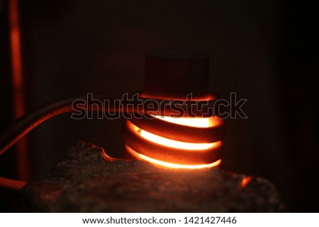 hot iron in casting factory