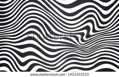 Black and white waving lines pattern