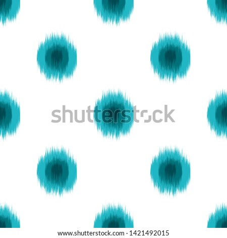 Ikat polka dot. seamless geometric ground texturepattern with dots. Abstract background texture.