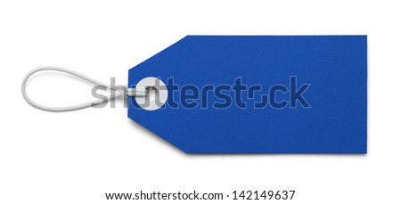 Large Blank Tag with Copy Space Isolated on White Background.