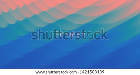 3D wavy background with ripple effect. Vector illustration for design. 