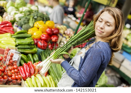 Young woman at the market