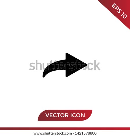 Forward Arrow vector icon in modern design style for web site and mobile app
