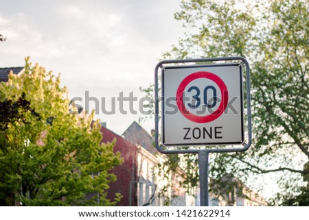 30 speed street sign germany