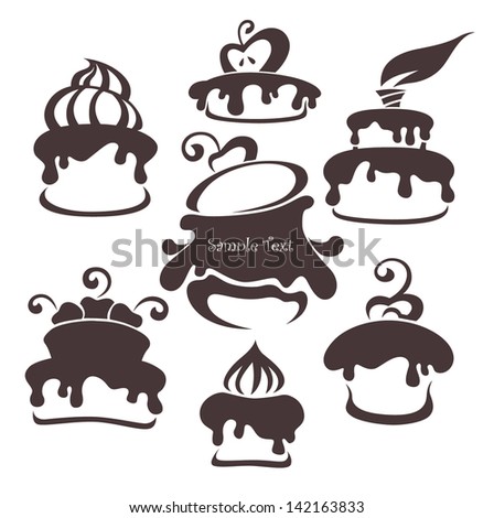 Vector collection of cakes and sweet images and arts