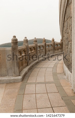 Stone walkway around big tian tan buddha hong kong