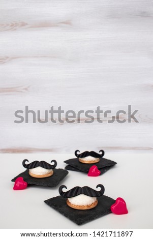 mustache and heart for father's day
