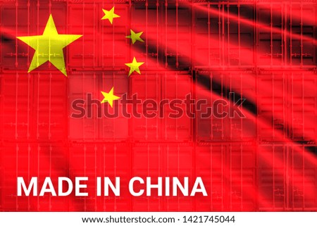 Trade war , Made in CHINA smart logistic concept. Shipping Cargo business Container import and export company for Logistics and Transportation. Factory move from CHINA.