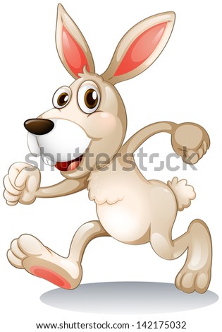 Illustration of a male rabbit on a white background