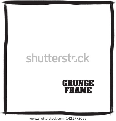 Grunge texture frame abstract isolated stock vector template