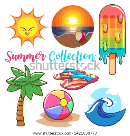 summer vector graphic design clipart
