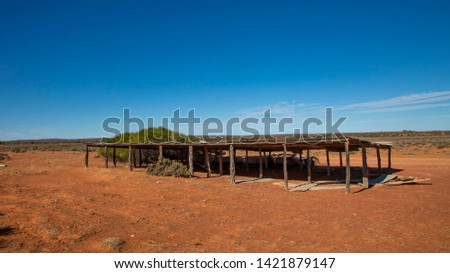 Skull Camp Tanks - the water catchment roof and tanks were an integral part of water storage in the Gawler Ranges area of South Australia, Australia