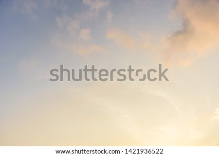 The nature of blue sky with cloud and sunrise in the morning.