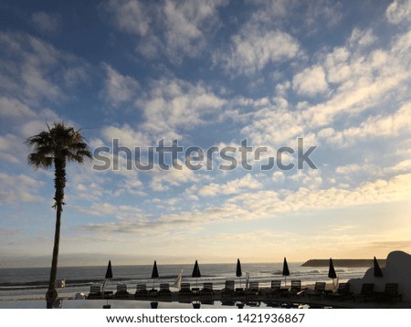 Silhouette beach view at Rabat, Morocco