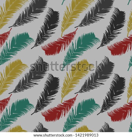 Pattern illustration of tropical palm leaves