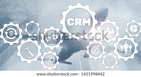 Universal Business Wallpaper. Customer CRM Management Analysis Service Concept.