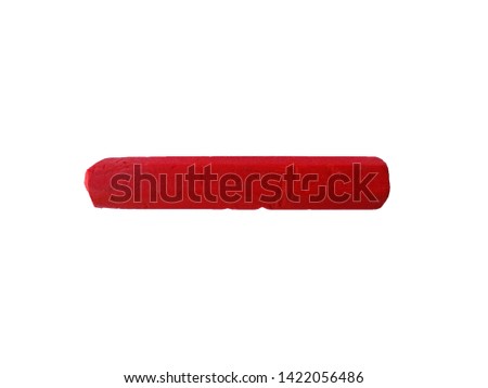 Crayon on white background. Wax pastel or crayon with clipping path.