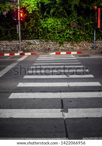 Road crossing road traffic in Thailand