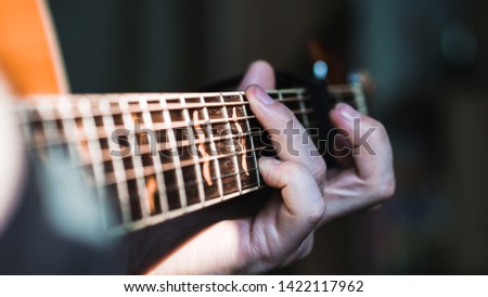 guitar chords with beautiful bokeh 223-226