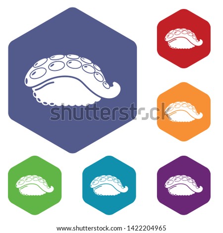 Sushi octopus icon. Simple illustration of sushi octopus vector icon for web