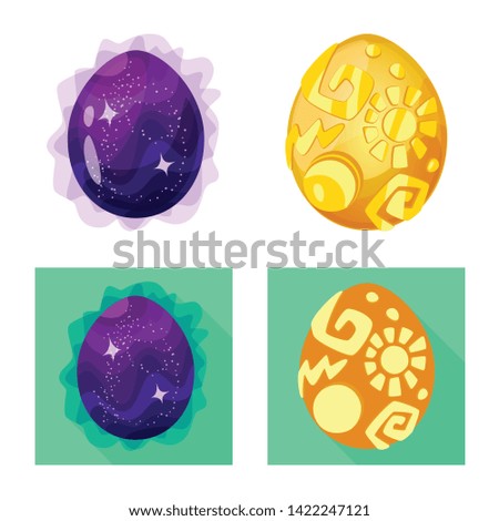 Isolated object of animal and prehistoric icon. Set of animal and cute  stock vector illustration.