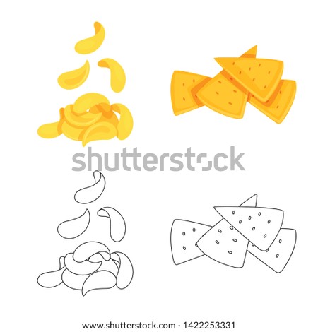 Isolated object of Oktoberfest and bar sign. Collection of Oktoberfest and cooking stock vector illustration.