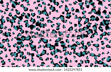 Pink leopard print design. Animal skin pattern. Vector illustration.