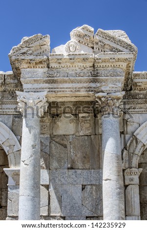  Antoninus Fountain of Sagalassos in Isparta, Turkey.