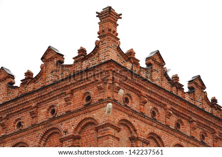 brick wall in sandimierz castle