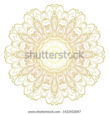 Simple Round Floral Mandala, Ethno Motive. Bright Ornament Consists Of Simple Shapes. Vector Illustration.. For Home Decor, Coloring Book, Card, Invitation, Tattoo. Anti-Stress Therapy Pattern