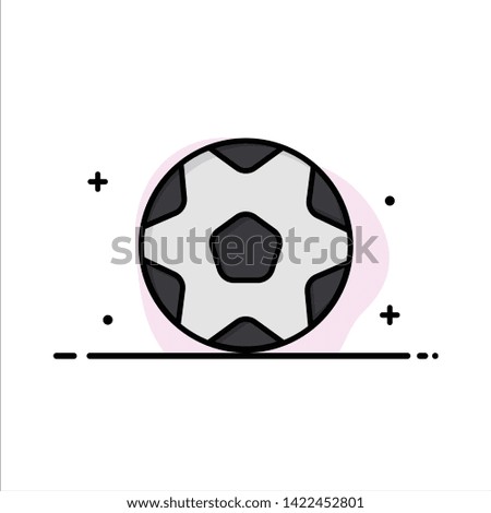 Football, Ball, Sports, Soccer  Business Flat Line Filled Icon Vector Banner Template