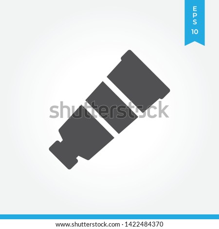 Paint tube vector icon, simple sign for web site and mobile app.