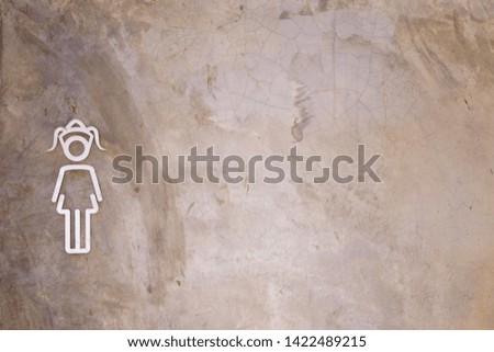 Abstract background front Woman's toilet