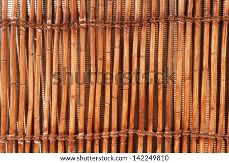 closeup of bamboo fence